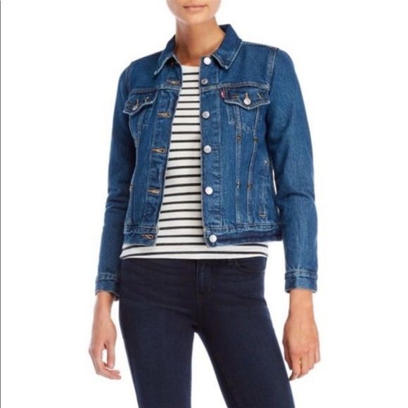 Levi's Original TruckerJean Denim Star Studded Jacket Button Front Classic